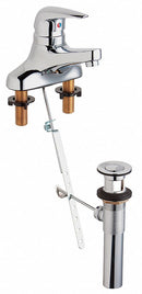 Chicago Faucets Chrome, Low Arc, Bathroom Sink Faucet, Manual Faucet Activation, 1.50 gpm - 420-POMPABCP