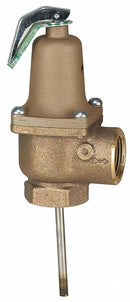 Watts Temperature and Pressure Relief Valve, 3,085,000 BtuH, 150 psi, 9 in Thermostat Length - LF140X9-150-210-1"