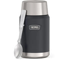 24oz Stainless Steel Food Storage Jar with Spoon - Granite