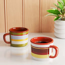 13.5 fl oz Set of 2 Stoneware Camper Mugs Striped - Room Essentials™