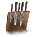 Damascus Steel 6-Piece Magnetic Knife Block Set