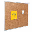 Quartet Push-Pin Bulletin Board, Cork, 48 inH x 72 inW, Brown - 2307