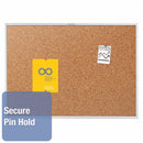 Quartet Push-Pin Bulletin Board, Cork, 48 inH x 72 inW, Brown - 2307