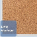 Quartet Push-Pin Bulletin Board, Cork, 48 inH x 72 inW, Brown - 2307