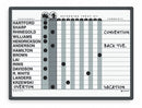 Quartet Gloss-Finish Porcelain In/Out Board, Wall Mounted, 18 inH x 24 inW, White/Gray - 781G