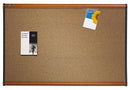 Quartet Push-Pin Bulletin Board, Cork, 36 inH x 48 inW, Light Cherry - B244LC