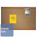 Quartet Push-Pin Bulletin Board, Cork, 36 inH x 48 inW, Light Cherry - B244LC