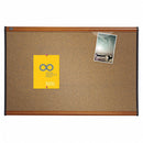 Quartet Push-Pin Bulletin Board, Cork, 36 inH x 48 inW, Light Cherry - B244LC