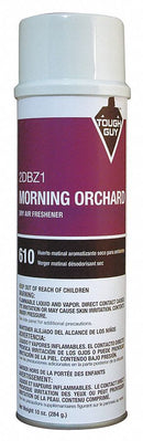 Tough Guy Surface and Air Deodorants, Aerosol Can, 10 oz, Liquid, Morning Orchard(R) - 2DBZ1