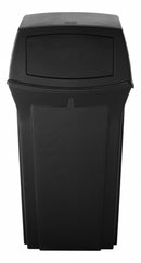 Rubbermaid 35 gal Square Trash Can, Plastic, Black - FG843088BLA