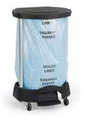 Rubbermaid Linen Hamper, 30 gal Volume Capacity, Black, Plastic and Aluminum, 37 7/8 in Height - FG630000BLA