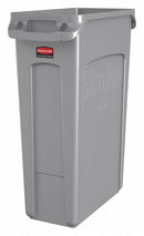 Rubbermaid 23 gal Rectangular Trash Can, Plastic, Gray - FG354060GRAY