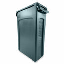 Rubbermaid 23 gal Rectangular Recycling Can, Plastic, Green - FG354007GRN