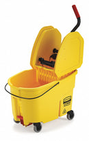 Rubbermaid Yellow Polypropylene Mop Bucket and Wringer, 11 gal. - FG757688YEL