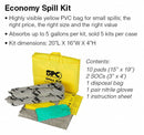 Brady Spill Kit/Station, Bag, Oil-Based Liquids, 5 gal - SKO-PP
