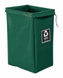 Royal Basket Enviro Hamper Bag, 4.2 cu ft Volume Capacity, Green, Vinyl, 30 in Height, 15 in Width - G00-EEX-EBN