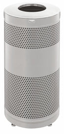 Rubbermaid 25 gal Round Trash Can, Metal, Gray - FGS3SSTSSPL