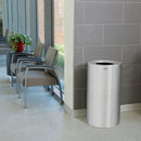 Rubbermaid 21 gal Round Trash Can, Metal, Silver - FGAOT35SAPL