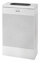 Rubbermaid 13 gal Rectangular Fire-Resistant Trash Can, Metal, Silver - FGSR14EPLSM