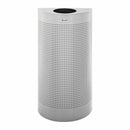 Rubbermaid 12 gal Half-Round Fire-Resistant Trash Can, Metal, Silver - FGSH12EPLSM