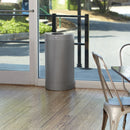 Rubbermaid 12 gal Half-Round Fire-Resistant Trash Can, Metal, Silver - FGSH12EPLSM