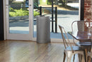 Rubbermaid 12 gal Half-Round Fire-Resistant Trash Can, Metal, Silver - FGSH12EPLSM