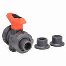 Georg Fischer Ball Valve, PVC, Inline True Union, 2-Piece, Pipe Size 3/4 in - 161546343
