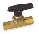 Parker Mini Ball Valve, Brass, Inline, 3-Piece, Pipe Size 1/2 in, Tube Size 1/2 in - 8F-B8LJ2-BP