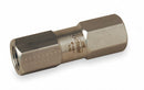 Parker Check Valve, 3/8 in, Single, Inline Poppet, 316 Stainless Steel, FNPT x FNPT - 6F-C6L-1-SS