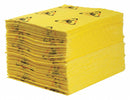 Brady 19 in Absorbent Pad, Fluids Absorbed: Chemical, Hazmat, Medium, 22 gal, 100 PK - CH100