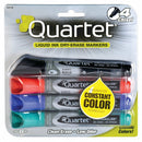 Quartet Dry Erase Markers, Chisel, Marker Cap Capped, Barrel Type Original, Number of Markers 4, PK 4 - 5001MA