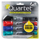 Quartet Dry Erase Markers, Bullet, Marker Cap Capped, Barrel Type Original, Number of Markers 4, PK 4 - 5001-1MA