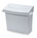 Tough Guy Sanitary Napkin Receptacle, Wall or Free-Standing, 10 in Height, Polypropylene, White - 2NXW1