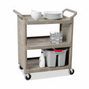 Rubbermaid Enclosed Service Cart, 300 lb. Load Capacity, Polypropylene, Platinum - FG335588PLAT