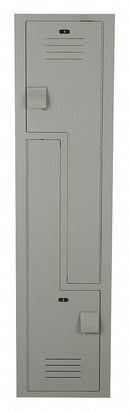 Bradley Gray Wardrobe Z Locker, (1) Wide, (2) Tier Openings: 2, 15 in W X 18 in D X 60 in H - LK151860ZHV-200