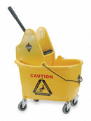Tough Guy Yellow Plastic Mop Bucket and Wringer, 8-3/4 gal. - 2PYH5