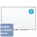 Quartet Gloss-Finish Porcelain Dry Erase Board, Wall Mounted, 48"H x 96"W, White - 2548