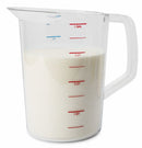 Rubbermaid Measuring Cup, 4 qt. Capacity, Polycarbonate, Clear - FG321800CLR