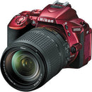 Nikon D5500 DX Digital SLR w/ 18-140mm DX f3.5-5.6 VR Lens Red