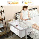 Travel Portable Baby Bed Side Sleeper Bassinet Crib With Carrying Bag-Beige