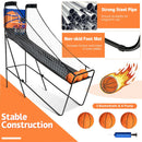 Foldable Single Shot Basketball Arcade Game With Electronic Scorer and Basketballs