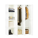 Foldable Closet Clothes Organizer With 8 Cubby Storage