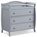 Baby Changing Table Infant Diaper With 3 Drawers and Safety Belt-Gray