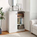 2 Door Storage Base Cabinet With 3-Tier Shelf-White