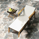 2 Piece Outdoor Chaise Lounge Chair Set Rattan Patio Chaise With Armrests