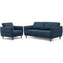 2 Pieces Upholstered Sofa Set With Removable Cushion Covers-Navy