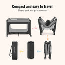 Portable Baby Playard - Black & White