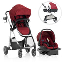 Evenflo Omni Plus Modular Travel System with LiteMax Sport Rear-Facing Infant Car Seat - Hyperion Red, 22 lb