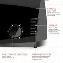 4 Slice Long Slot Toaster with Extra Wide Slots - Black