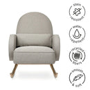 Compass Rocker - Performance Grey Eco-Weave with Rose Gold Legs